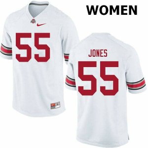 NCAA Ohio State Buckeyes Women's #55 Matthew Jones White Nike Football College Jersey OIP8645ZL